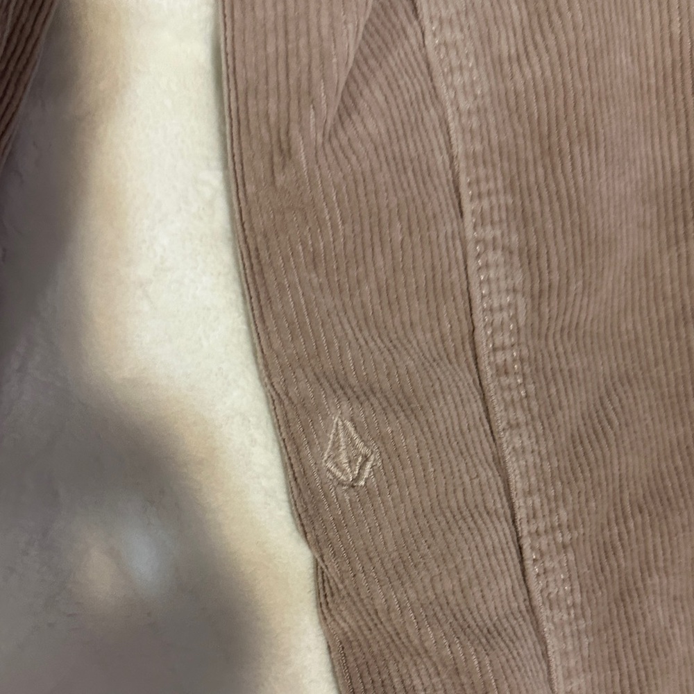 Volcom Women's Khaki Corduroy Wide Leg Pants - Picture 3 of 5